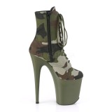 camoflash canvas 20 cm FLAMINGO-1020CAMO pleaser ankelst�vletter med plat�
