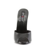 ekte l�r 15 cm DOMINA-101 h�yh�lte mules til menn