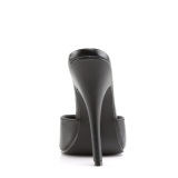 ekte l�r 15 cm DOMINA-101 h�yh�lte mules til menn
