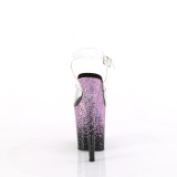 fiolett 20 cm FLAMINGO glitter plat� sandaler dame