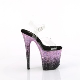 fiolett 20 cm FLAMINGO glitter plat� sandaler dame