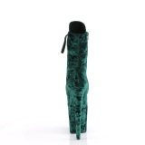 fl�yel 20 cm FLAMINGO-1045VEL gr�nne boots med stiletth�l + beskyttende t�hetter