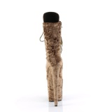 fl�yel 20 cm FLAMINGO-1045VEL khaki boots med stiletth�l + beskyttende t�hetter
