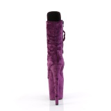 fl�yel 20 cm FLAMINGO-1045VEL lilla boots med stiletth�l + beskyttende t�hetter