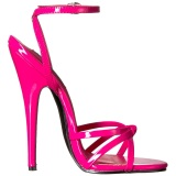 fuchsia 15 cm DOMINA-108 fetish sandaler med stiletth�ler