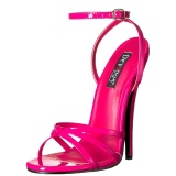 fuchsia 15 cm DOMINA-108 fetish sandaler med stiletth�ler
