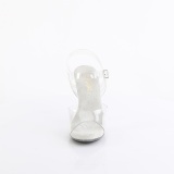 gjennomsiktig 11,5 cm CUPID-408 perspex h�yh�lte sandaler kvinner