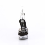 gjennomsiktig 13 cm MARTINI-505 svarte plat� h�yh�lte sandaler kvinner