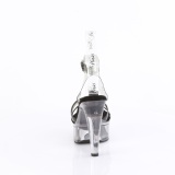 gjennomsiktig 13 cm MARTINI-505 svarte plat� h�yh�lte sandaler kvinner