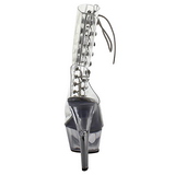 gjennomsiktig 15 cm KISS-1016C ankelst�vletter med plat�s�le til dame
