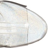 gjennomsiktig 15 cm STARDANCE-1018C-7 ankelst�vletter med plat�s�le til dame