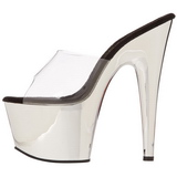 gjennomsiktig 18 cm ADORE-701 krom plat� h�ye slipper mules