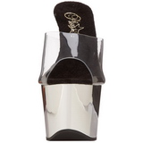 gjennomsiktig 18 cm ADORE-701 krom plat� h�ye slipper mules