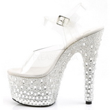 gjennomsiktig 18 cm ADORE-708MR-5 h�ye damesko med h�l