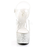 gjennomsiktig 18 cm ADORE-708MR-5 h�ye damesko med h�l