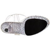 gjennomsiktig 18 cm STARDANCE-708 strass plat� h�ye h�ler