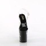 gjennomsiktig 20 cm FLA-NLDG-1 pole dance high heels sko med led lys plat�