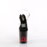 gjennomsiktig 20 cm FLA-NLDG-2 pole dance high heels sko med led lys plat�