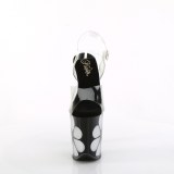 gjennomsiktig 20 cm FLA-NLDG-3 pole dance high heels sko med led lys plat�