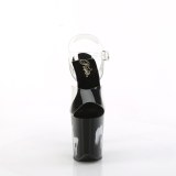 gjennomsiktig 20 cm FLA-NLDG-4 pole dance high heels sko med led lys plat�