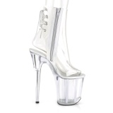 gjennomsiktig 20 cm FLAMINGO-1018C ankelst�vletter med plat�s�le til dame