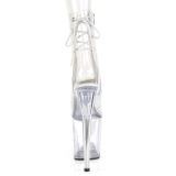 gjennomsiktig 20 cm FLAMINGO-1018C ankelst�vletter med plat�s�le til dame