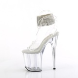 gjennomsiktig 20 cm FLAMINGO-2RS pleaser h�ye h�ler med ankel stropper
