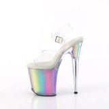 gjennomsiktig 20 cm FLAMINGO-808RG-01 glitter plat� h�ye h�ler dame