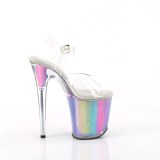 gjennomsiktig 20 cm FLAMINGO-808RG-01 glitter plat� h�ye h�ler dame
