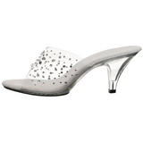 gjennomsiktig 8 cm BELLE-301RS slipper strass h�ler