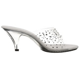 gjennomsiktig 8 cm BELLE-301RS slipper strass h�ler