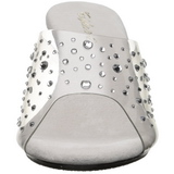 gjennomsiktig 8 cm BELLE-301RS slipper strass h�ler