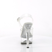 gjennomsiktig plat�sandaler 15 cm GLEAM-608 h�yh�lte sandaler