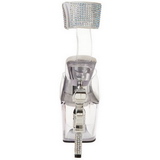 gjennomsiktig strass stein 18 cm REVOLVER-712 sko med h�ndv�pen h�ler