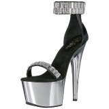 glitrende steiner 18 cm ADORE-769RS krom plat� h�ye h�ler
