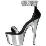 glitrende steiner 18 cm ADORE-769RS krom plat� h�ye h�ler