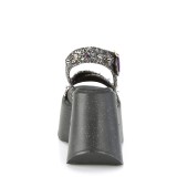 glitter 13 cm DemoniaCult DYNAMITE-02 lolita sandaler med kileh�ler
