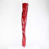 glitter 18 cm PEEP TOE r�de l�rh�ye st�vler h�ye h�ler med sn�ring
