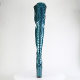 glitter 20 cm FLAMINGO-3020GP Bl�gr�nn l�rh�ye st�vler h�ye h�ler med sn�ring
