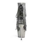 gr� 15 cm DELIGHT-1017RSF h�ye ankelst�vletter med frynser til dame