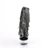 gr� 15 cm DELIGHT-1017RSF h�ye h�ler ankelst�vletter med frynser