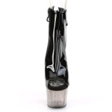 grå transparent 18 cm ADORE-1018T høyhælte ankelstøvletter - pole dance hæler