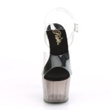 gr� transparent 18 cm ADORE-708T h�yh�lte sandaler - pole dance h�ler
