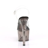 gr� transparent 18 cm ADORE-708T h�yh�lte sandaler - pole dance h�ler