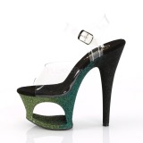 grønn glitter 18 cm Pleaser MOON-708OMBRE pole dancing sko