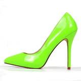 grønn neon 13 cm AMUSE-20 spisse pumps med stiletthæler