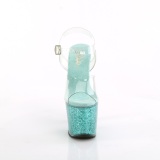 gr�nne 18 cm LOVESICK-708SG glitter plat� sandaler dame