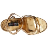 gull 15 cm Devious DOMINA-108 dame sandaler med hæl