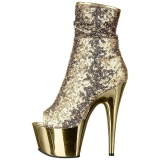 gull 18 cm ADORE-1008SQ dame ankelst�vletter med paljetter