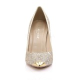 gull glimmer 10 cm CLASSIQUE-20 store størrelser stilettos sko